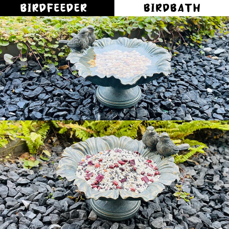 Brilliant Prospect Bird Baths for Outdoors, Garden Decorations Hummingbird Feeders, Outdoor Sculpture Yard Art Large Lawn Ornament Patio Figurine Bird Feeder Resin - Image 5